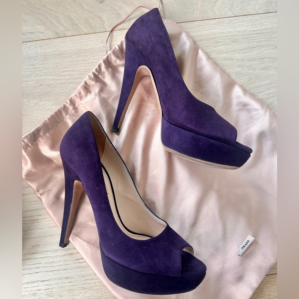 Prada Purple Suede Heels **SALE